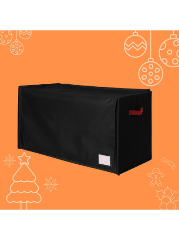 relaxdays Weihnachtskugel-Aufbewahrungsbox in Schwarz - (B)73 x (H)40 x (T)36,5 cm