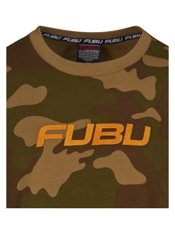 FUBU T-Shirt in olive/orange