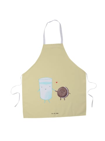 Mr. & Mrs. Panda Grillschürze Milch Keks ohne Spruch in Gelb Pastell