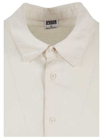 Urban Classics Urban Classics Herren Boxy Cotton Linen Shirt in whitesand