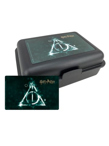 United Labels Harry Potter Brotdose mit Trennwand - Heiligtümer des Todes in schwarz