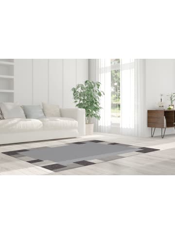 Kurzflor Teppich Said Frisee 3087 in Taupe Grau