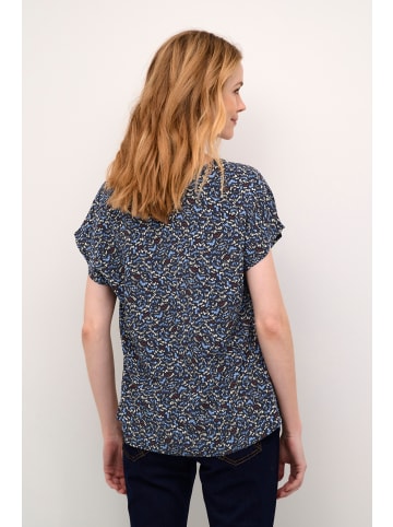 Cream Kurzarm-Bluse CRTiah Loose fit in Seaborne W. Brush Dots