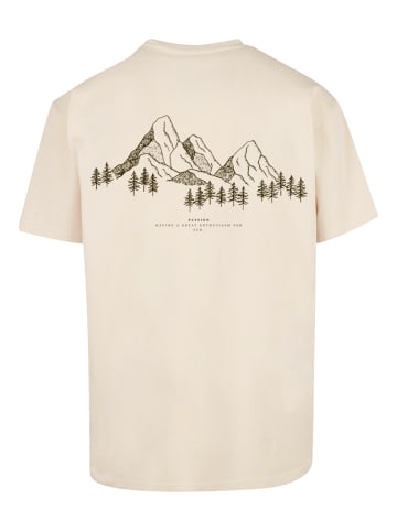 F4NT4STIC Herren T-Shirt Oversized PLUS SIZE Mountain Berge in sand