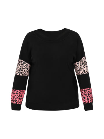 Usha Plus Size Sweatshirt in multicolor black