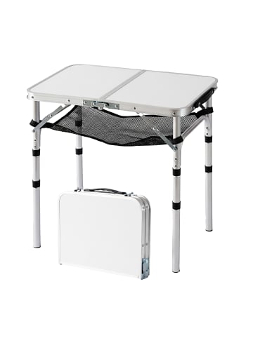 relaxdays Campingtisch in Weiß - (B)60 x (H)60 x (T)40 cm