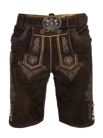 MADDOX Lederhose RONN in dunkelbraun