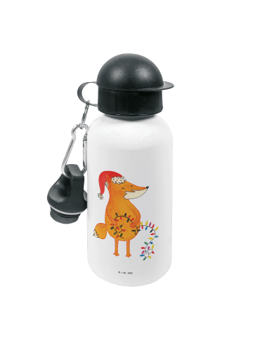 Mr. & Mrs. Panda Kindertrinkflasche Fuchs Weihnachten ohne Spruch in Weiß