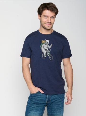 GreenBomb T-Shirt Animal Bear Bike in Marineblau