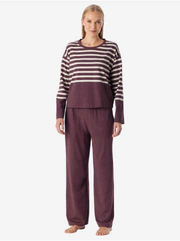 Schiesser Schlafanzug Casual Nightwear in kakaobraun