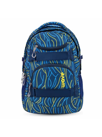 Wave Rucksack Infinity Tasche Schulrucksack "Yellow Lines" Kinder Ranzen 10 Jahre