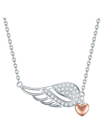 Rafaela Donata Halskette Herz/Flügel aus Sterling Silber mit Zirkonia in silber