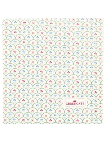 Greengate Stoffserviette HELLA Weiß mit Blumen