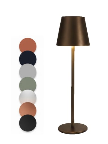 Coen Bakker LED Tischlampe dimmbar Innen & Außen 36,5x11cm Glatt in Bronze