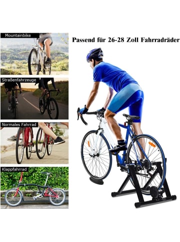 COSTWAY Fahrradtrainer 26-28 Zoll in Schwarz