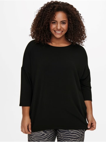 ONLY Carmakoma Curvy 3/4 Arm Shirt Plus Size Longsleeve Dünn CARLAMOUR in Schwarz