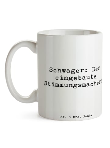 Mr. & Mrs. Panda Teepott Spruch Schwager Stimmungsmacher mit Spruch in Weiß