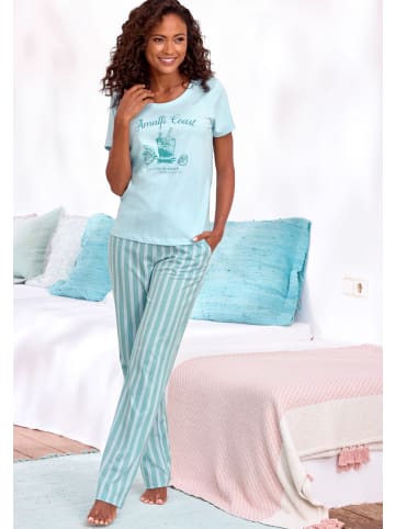 VIVANCE DREAMS Pyjama in blau-weiß-gestreift