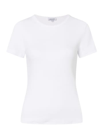 More & More schmales Basic-Stretch-Rippshirt in white