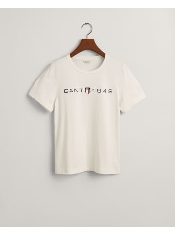 Gant T-Shirt in Eggshell