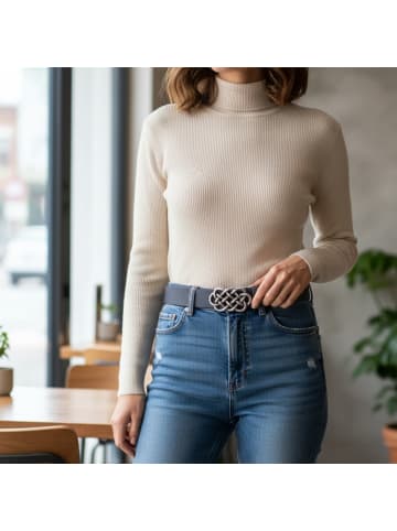 FRONHOFER Damengürtel keltische Schnalle in Braun