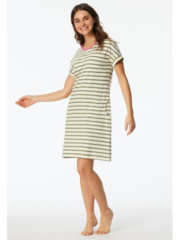 Schiesser Nachthemd mit kurzem Arm, 95 cm in Linde