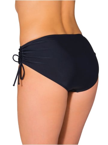 Aquarti Aquarti Damen Bikinihose mit Raffung und Schnüren in schwarz
