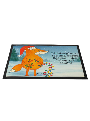 Mr. & Mrs. Panda fußmatte Fuchs Weihnachten Design mit Spruch in Weiß