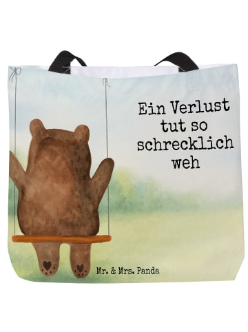 Mr. & Mrs. Panda Tasche Bär Schaukel Design mit Spruch in Weiß