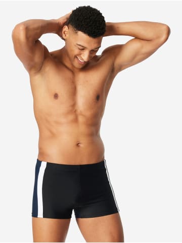 Schiesser Boxer-Badehose Ocean Swim in blau, schwarz