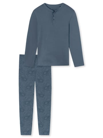 Schiesser Pyjama Fine Interlock in Blau