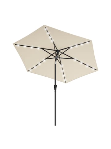 SONGMICS Sonnenschirm Sheld in Beige - (H)241 x Ø270 cm