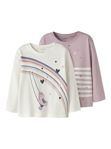name it 2er Pack Langarmshirts NMFVALIANE in cloud dancer