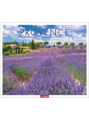 Weingarten Kalender - Provence Kalender 2026 - Blühende Lavendelfelder und malerische