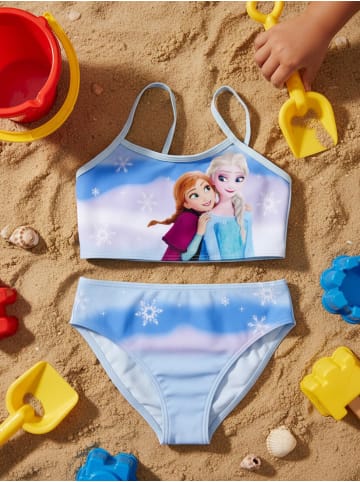 Disney Frozen Die Eiskönigin Bikini Elsa & Anna Frozen Zweiteiler Schwimmanzug in blau
