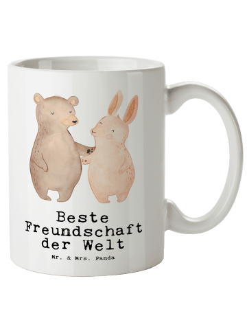 Mr. & Mrs. Panda XL Tasse Hase Beste Freundschaft der Welt mit S... in Weiß