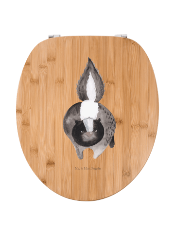 Mr. & Mrs. Panda Motiv WC Sitz Stinktier Angriff ohne Spruch in Braun
