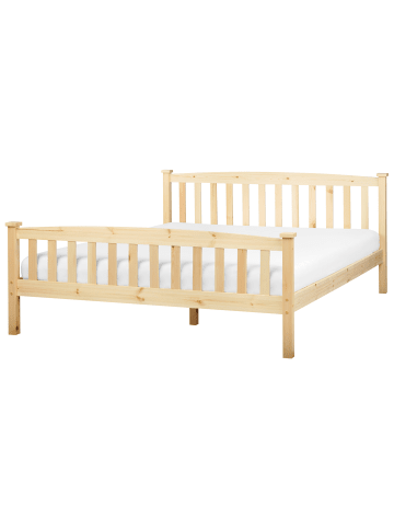 Beliani Doppelbett GIVERNY in Braun - (W) 169 x (H) 83 x (L) 208 cm