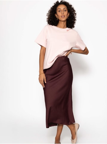 SASSYCLASSY T-Shirt mit LA DOLCE VITA Print in Rosa