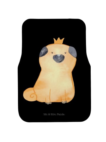 Mr. & Mrs. Panda Automatte Mops Krone ohne Spruch in Schwarz