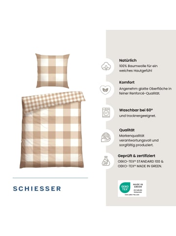 Schiesser Renforcé-Bettwäsche-Set Melvin in Sand