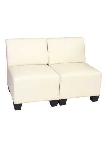 MCW Modular 2-Sitzer Sofa Moncalieri, Creme, ohne Armlehnen