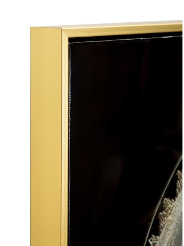 Mauro Ferretti Gemälde auf lackierter Leinwand mit Rahmen und Reliefs, 60 x 3,5 x 90 cm