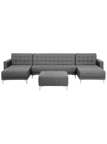 Beliani 2-tlg Modulsofa ABERDEEN in Grau/Silber