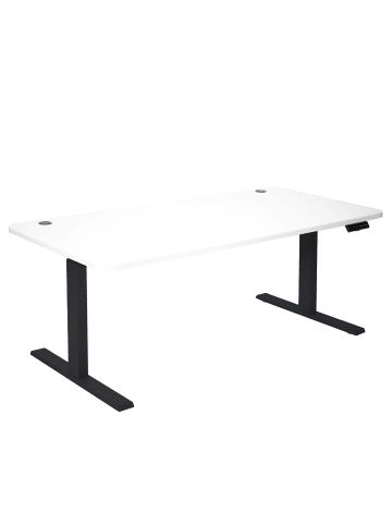 MCW Schreibtisch D40, Weiß, schwarz
