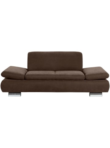 58 aufm Kessel SOFA 2-Sitzer Kaye Bezug Veloursstoff Metallfuß verchromt / braun