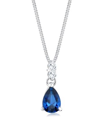 Elli Halskette 925 Sterling Silber Tropfen in Blau