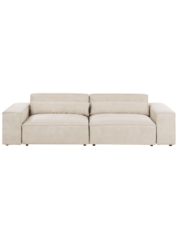 Beliani 3-tlg 2-Sitzer Sofa HELLNAR in Beige