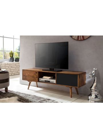 FineBuy TV- und Lowboards in Schwarz / Sheesham / 140x35x45
