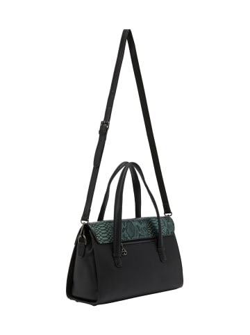 faina Women Handbag in Black Green